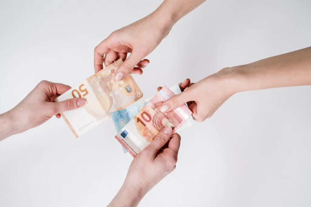 Steps in a wire transfer payment method